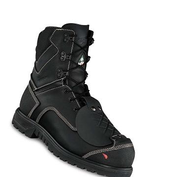 Red Wing Brnr XP 8-inch Waterproof, Metguard, CSA Men's Safety Boots Black | ZA 311FDN